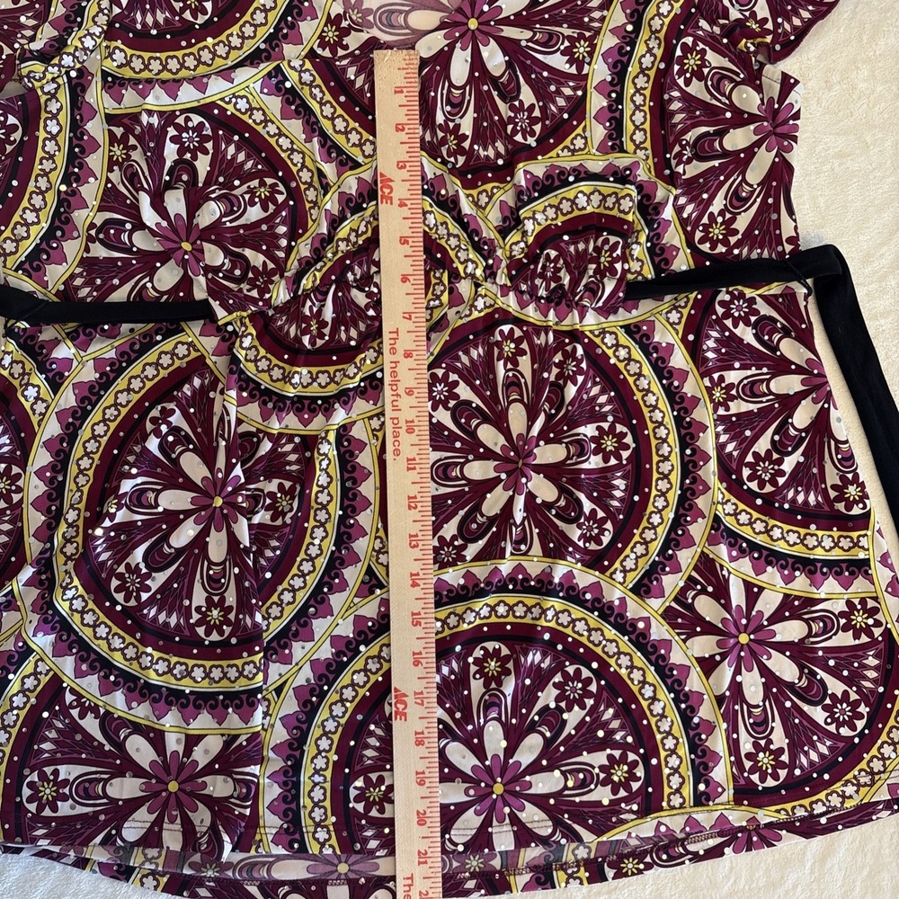 Vintage INC‎ International Concepts Sequin Medallion Floral Empire Waisted 1X - Picture 9 of 11